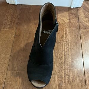 Dansko peep toe ankle bootie